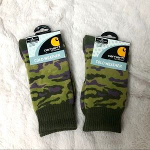 2 Pair of Carhartt Camo Cold Weather Socks